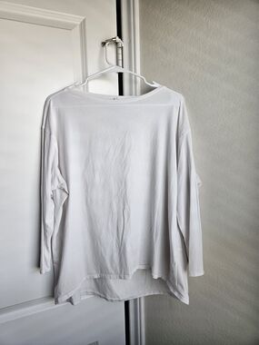 White Lululemon Back In Action Long Sleeve Top